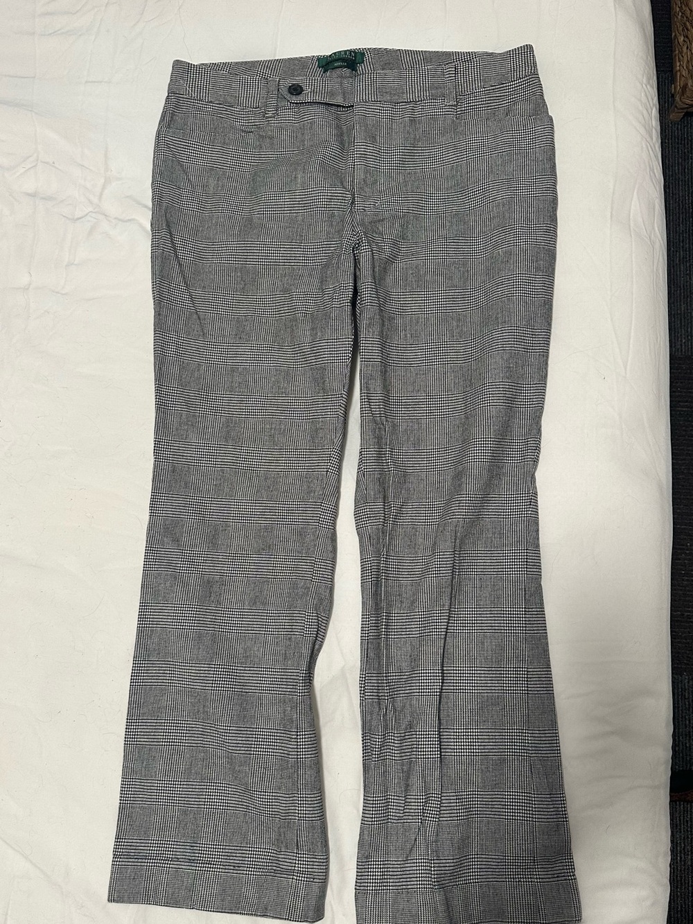 Lauren Ralph Lauren Gray Adelle Plaid Trousers